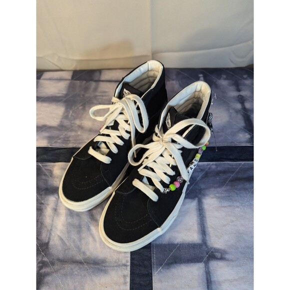 Women's Size 7.5 - VANS Sk8-Hi Top Black/True White Sneakers Skater [W08] - Picture 6 of 7